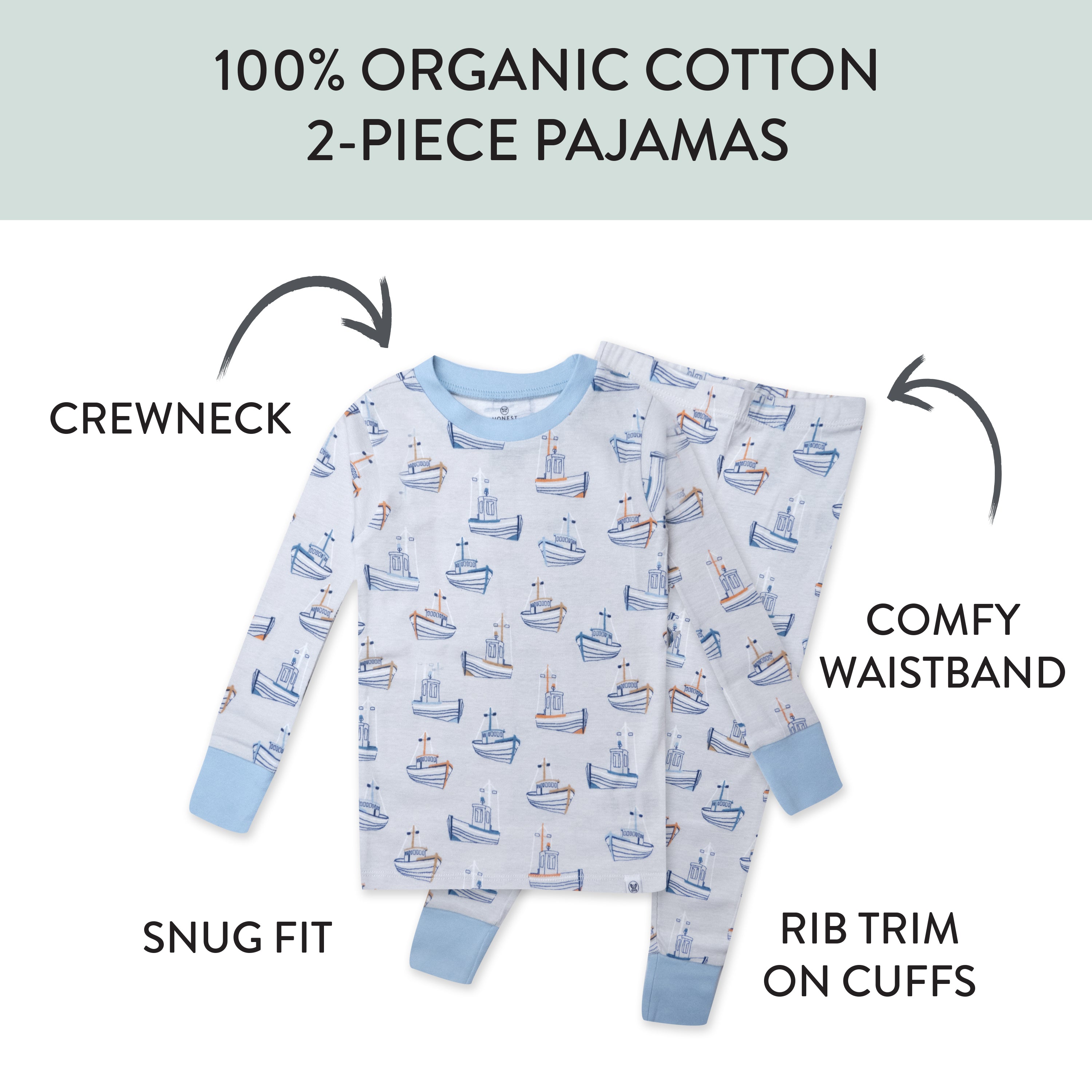 2-Piece Organic Cotton Pajamas