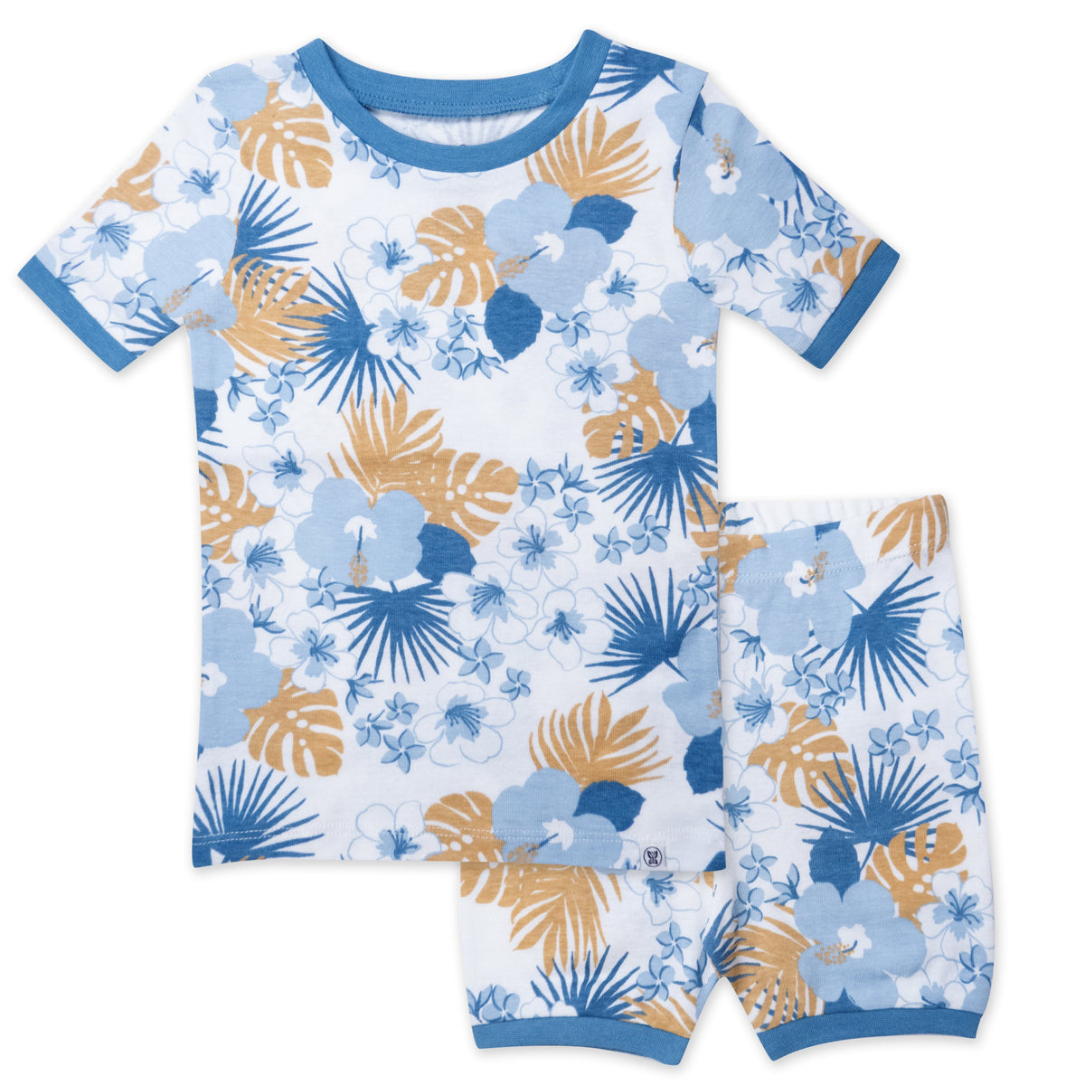 2-Piece Organic Cotton Short Sleeve & Shorts Pajama Set