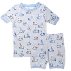 2-Piece Organic Cotton Short Sleeve & Shorts Pajama Set