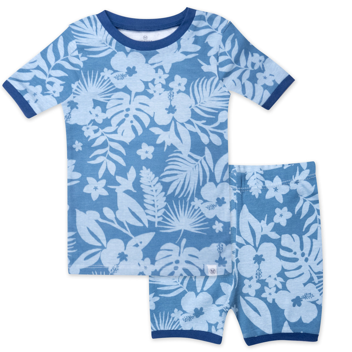 2-Piece Organic Cotton Short Sleeve & Shorts Pajama Set