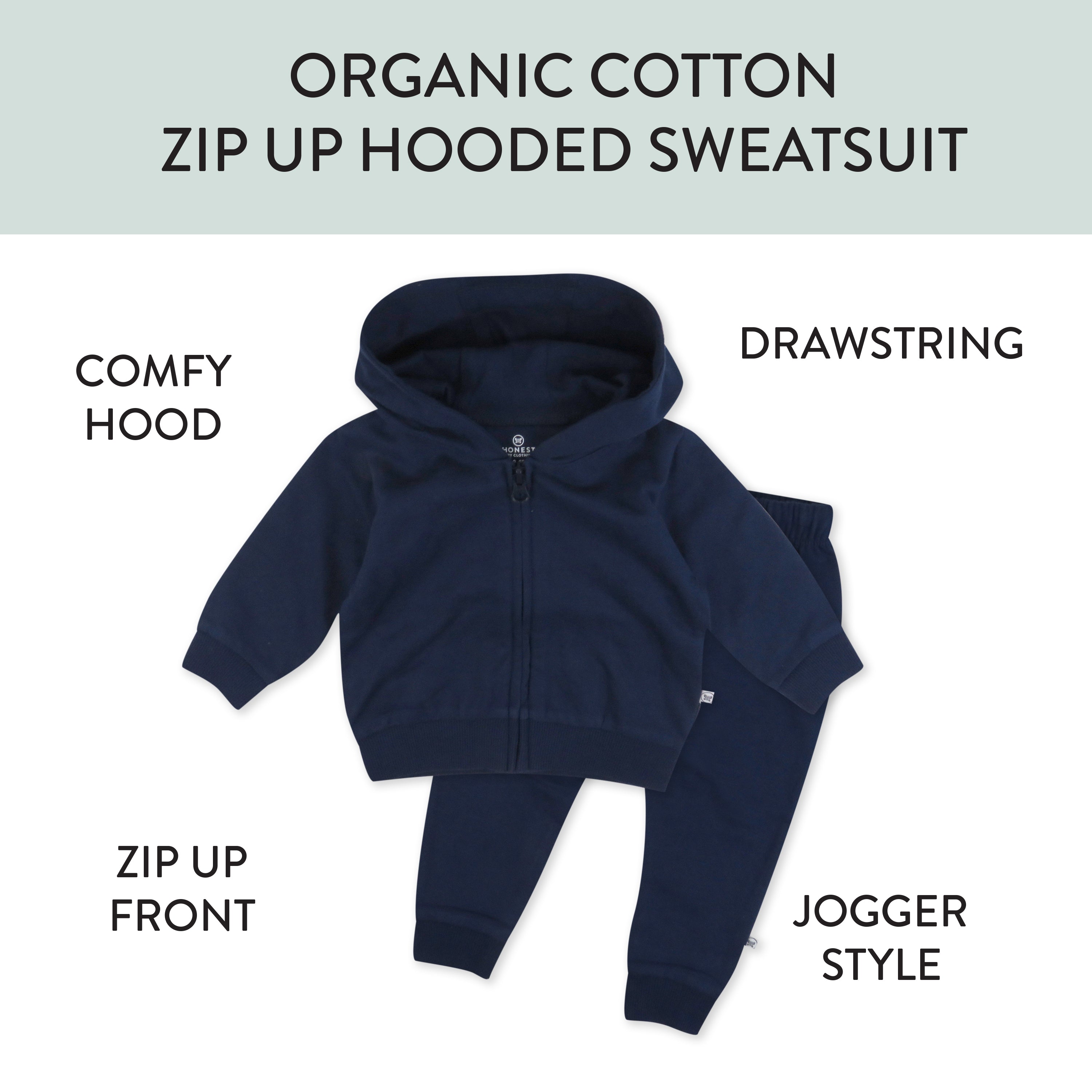 2-Piece Zip Fleece Hoodie and Sweatpant Set