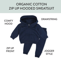 2-Piece Zip Fleece Hoodie and Sweatpant Set