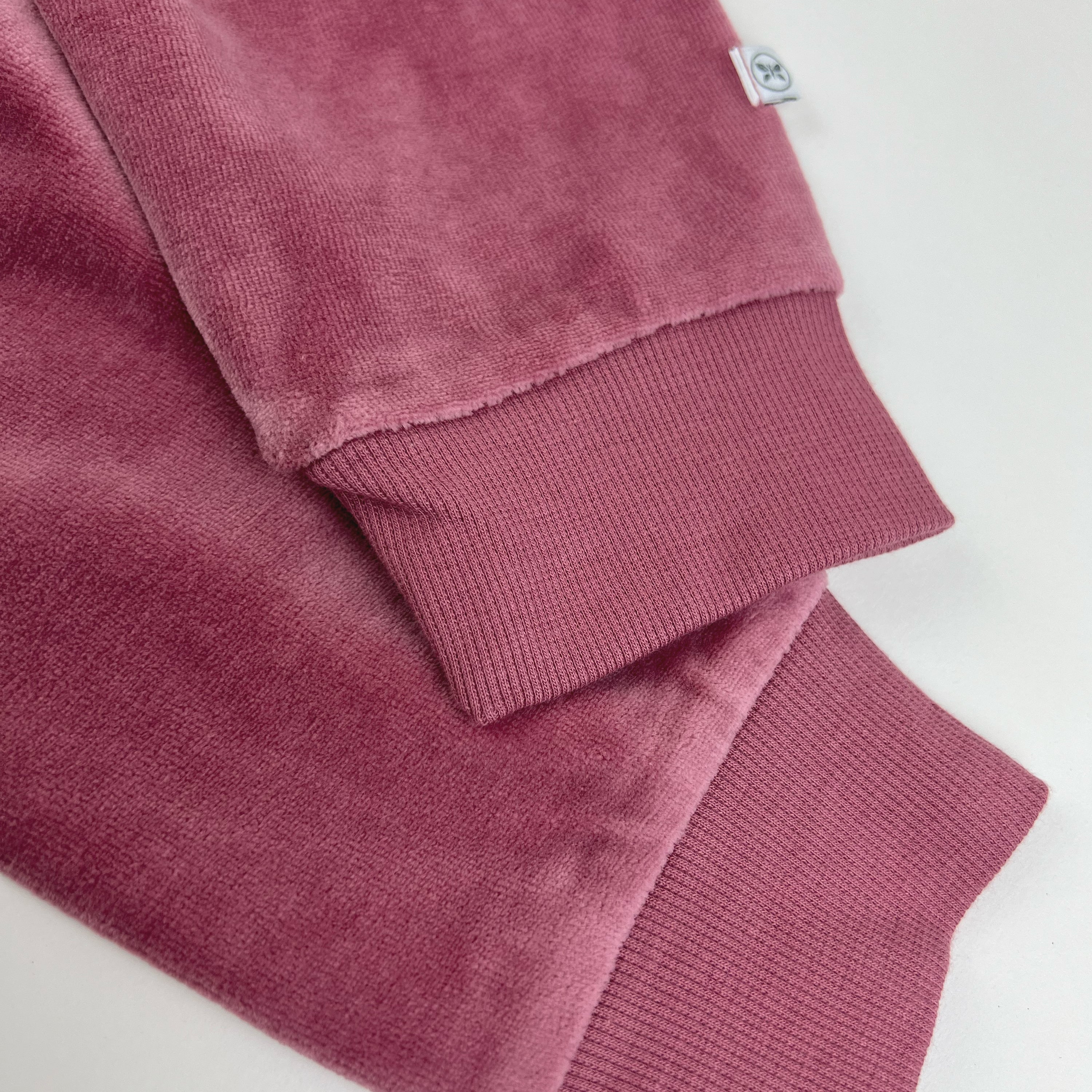 2-Piece Ruffle Velour Zip Up Hoodie and Sweatpant Set