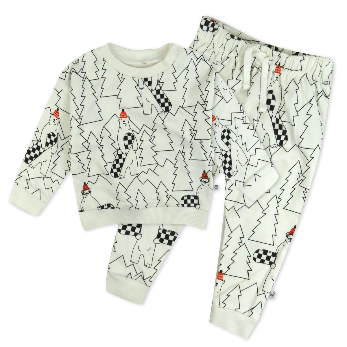 2-Piece Fleece Crew Neck and Sweatpant Set