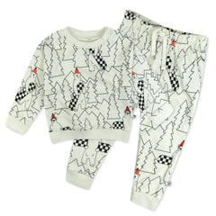 2-Piece Fleece Crew Neck and Sweatpant Set