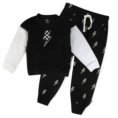 2-Piece Fleece Crew Neck and Sweatpant Set