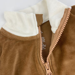 2-Piece Velour Quarter Zip Sweatsuit