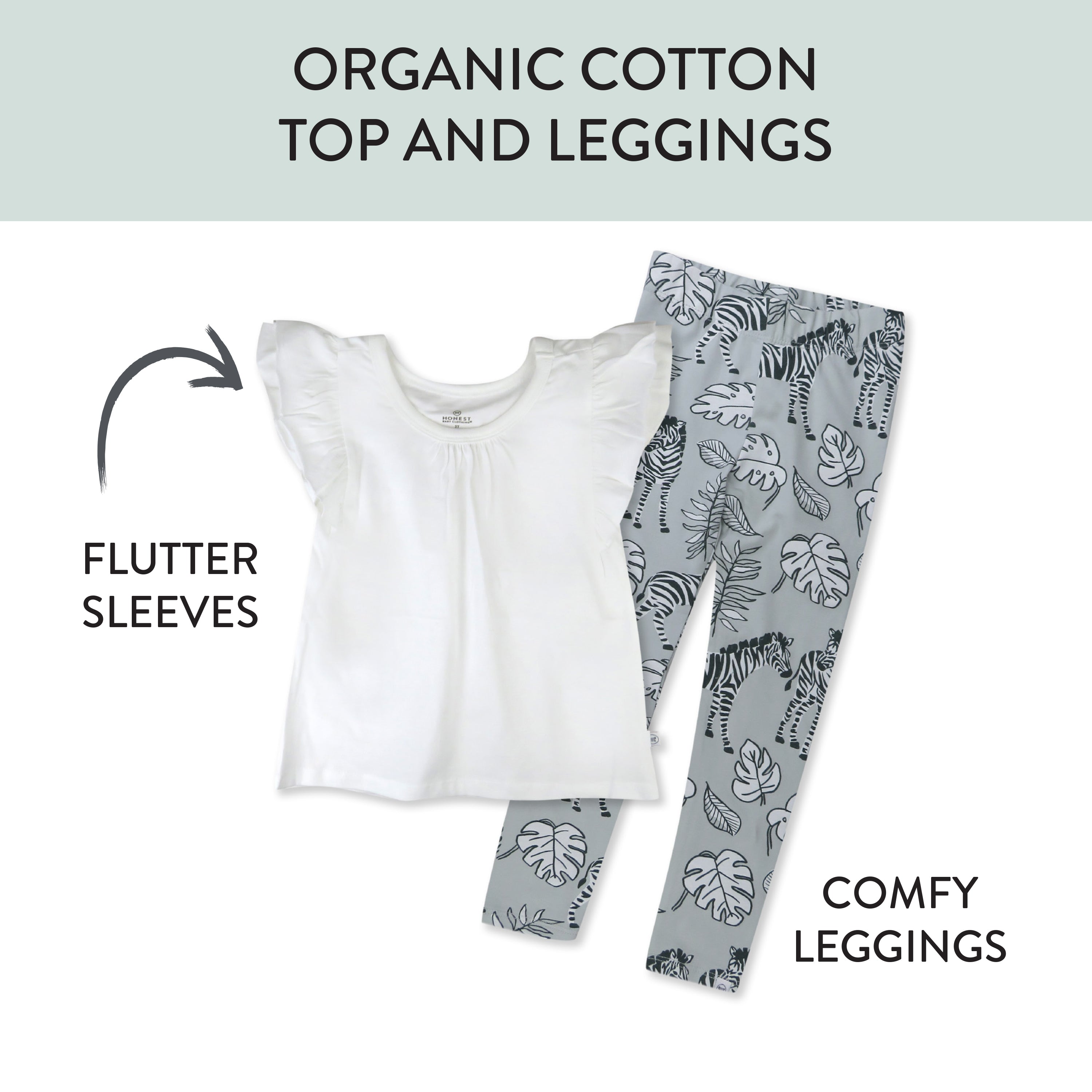 Toddler 2-Piece Legging and Flutter Sleeveless Shirt Set