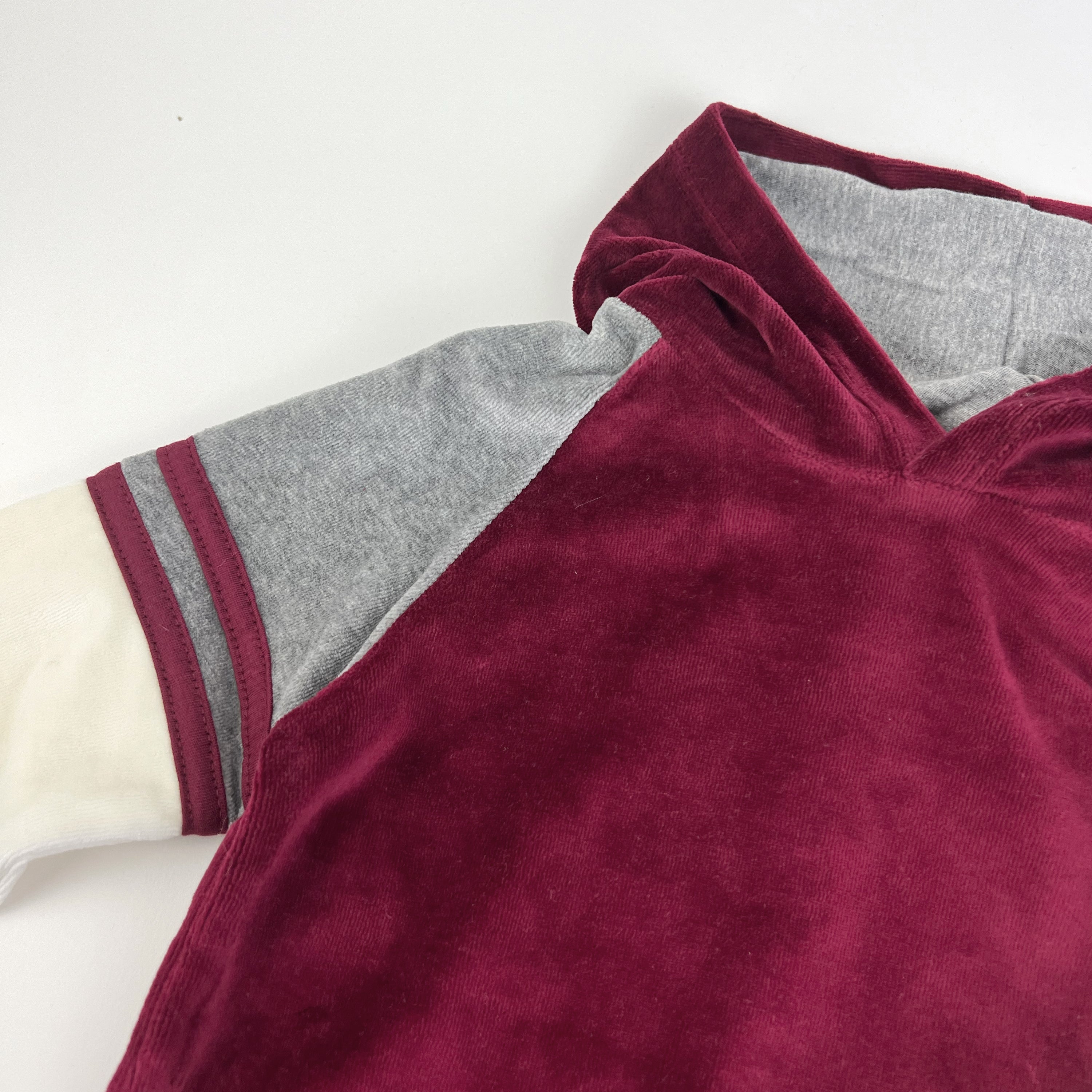 2 Piece Cozy Velour Pop Over Hoodie and Sweatpant Set