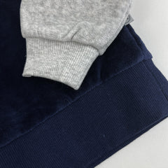 2 Piece Cozy Velour Pop Over Hoodie and Sweatpant Set