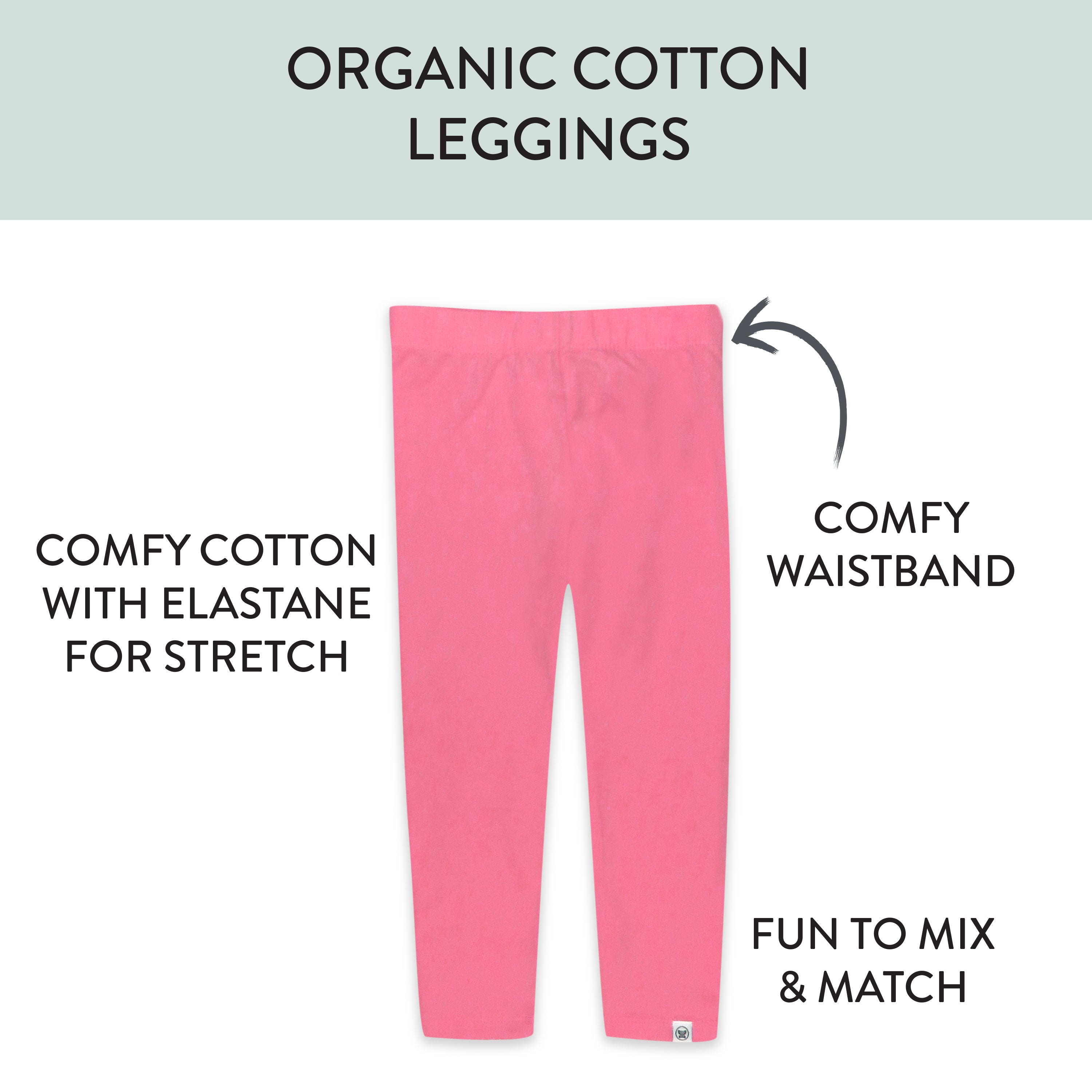3-Pack Organic Cotton Legging Set