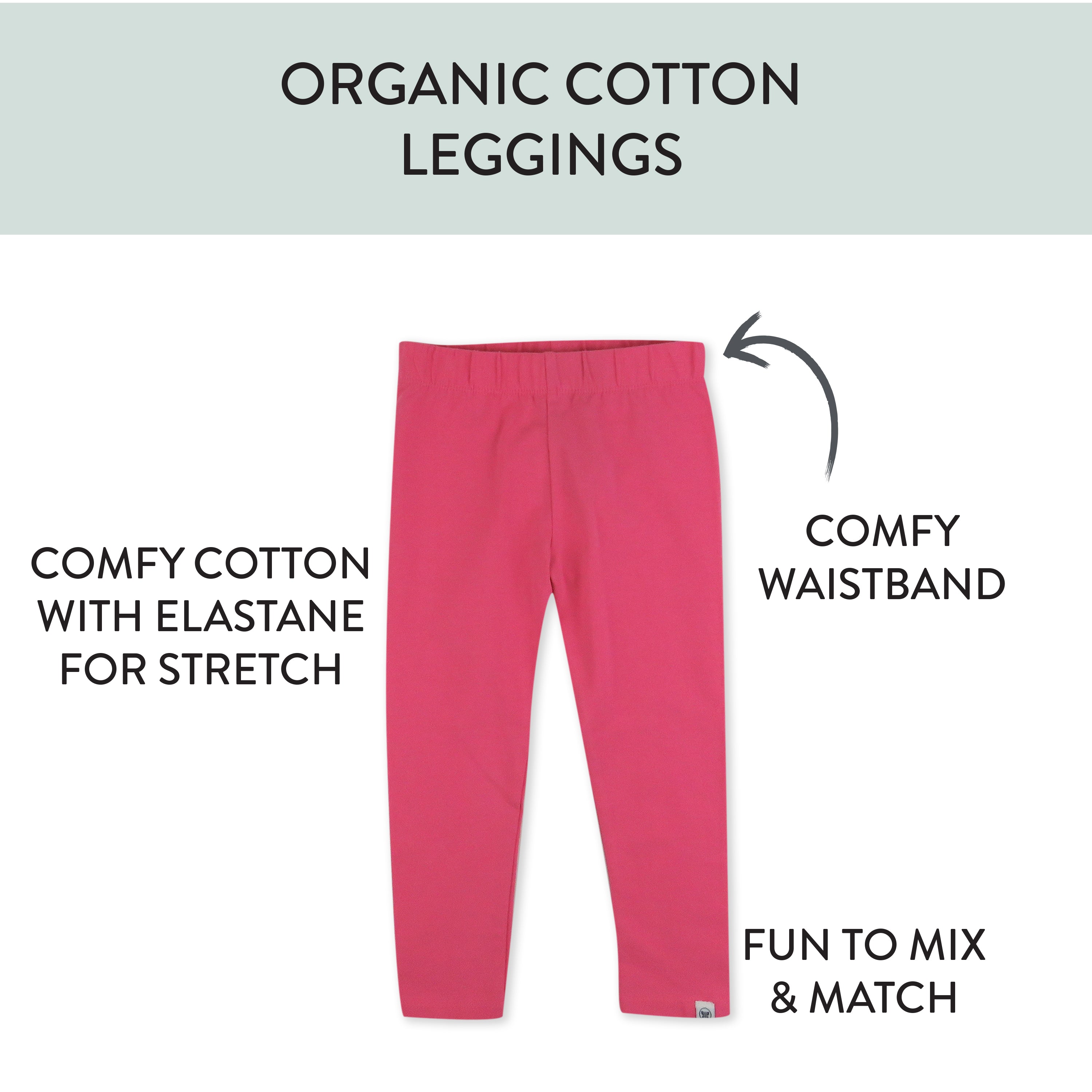 3-Pack Organic Cotton Legging Set