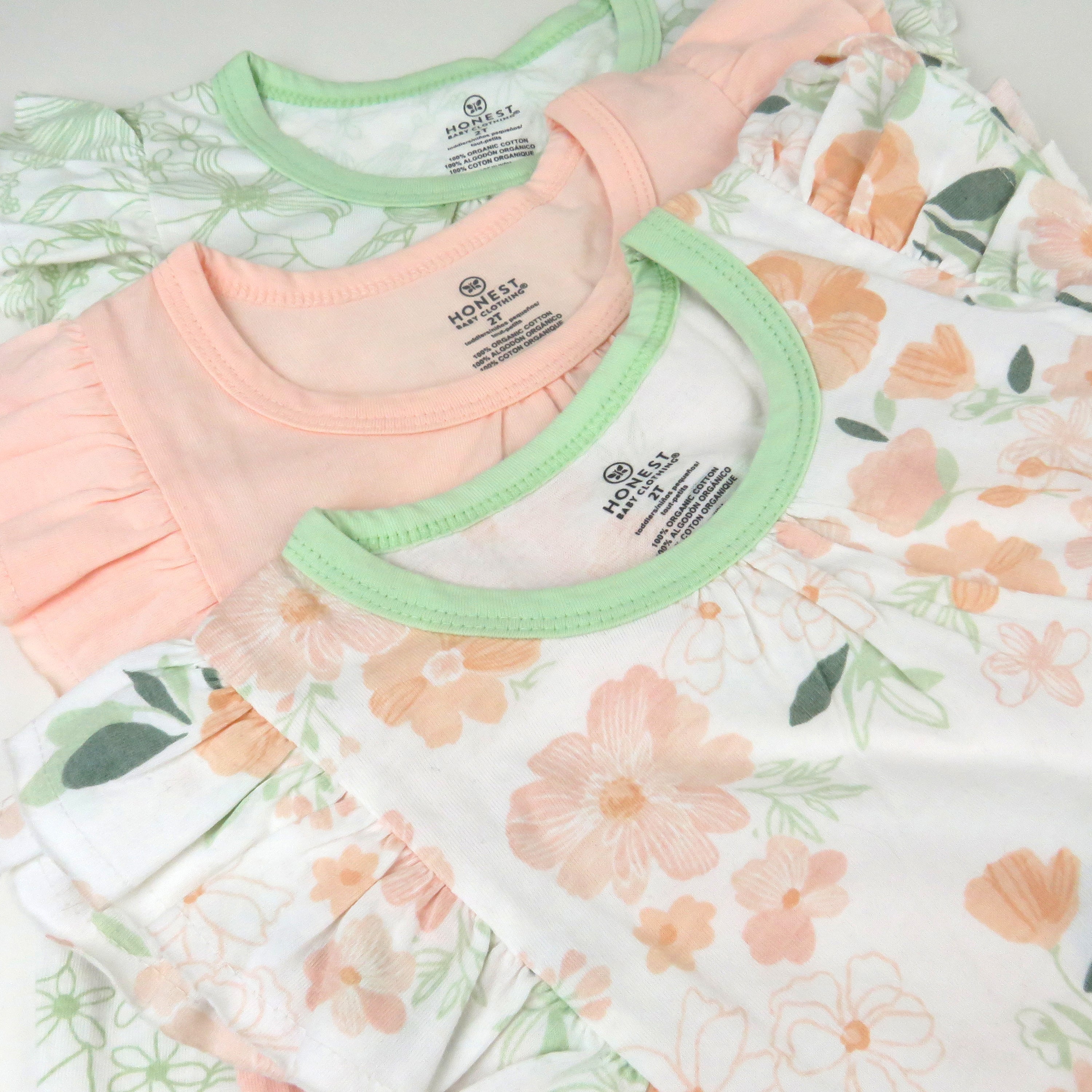 Toddler 3-Pack Sleeveless Ruffle Shoulder Tops