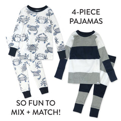 4-Piece Long Sleeve PJ Set