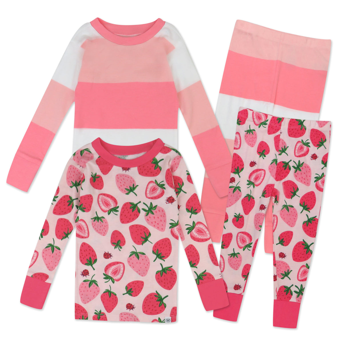4-Piece Long Sleeve PJ Set