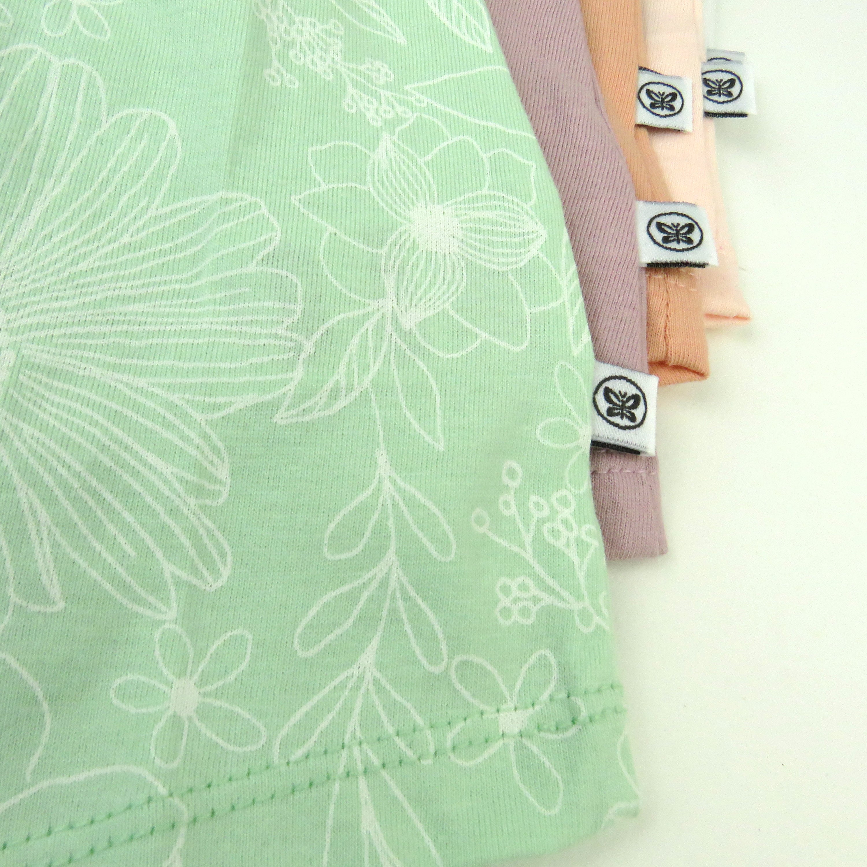 5-Pack Organic Cotton Girls' Short Sleeve T-Shirts