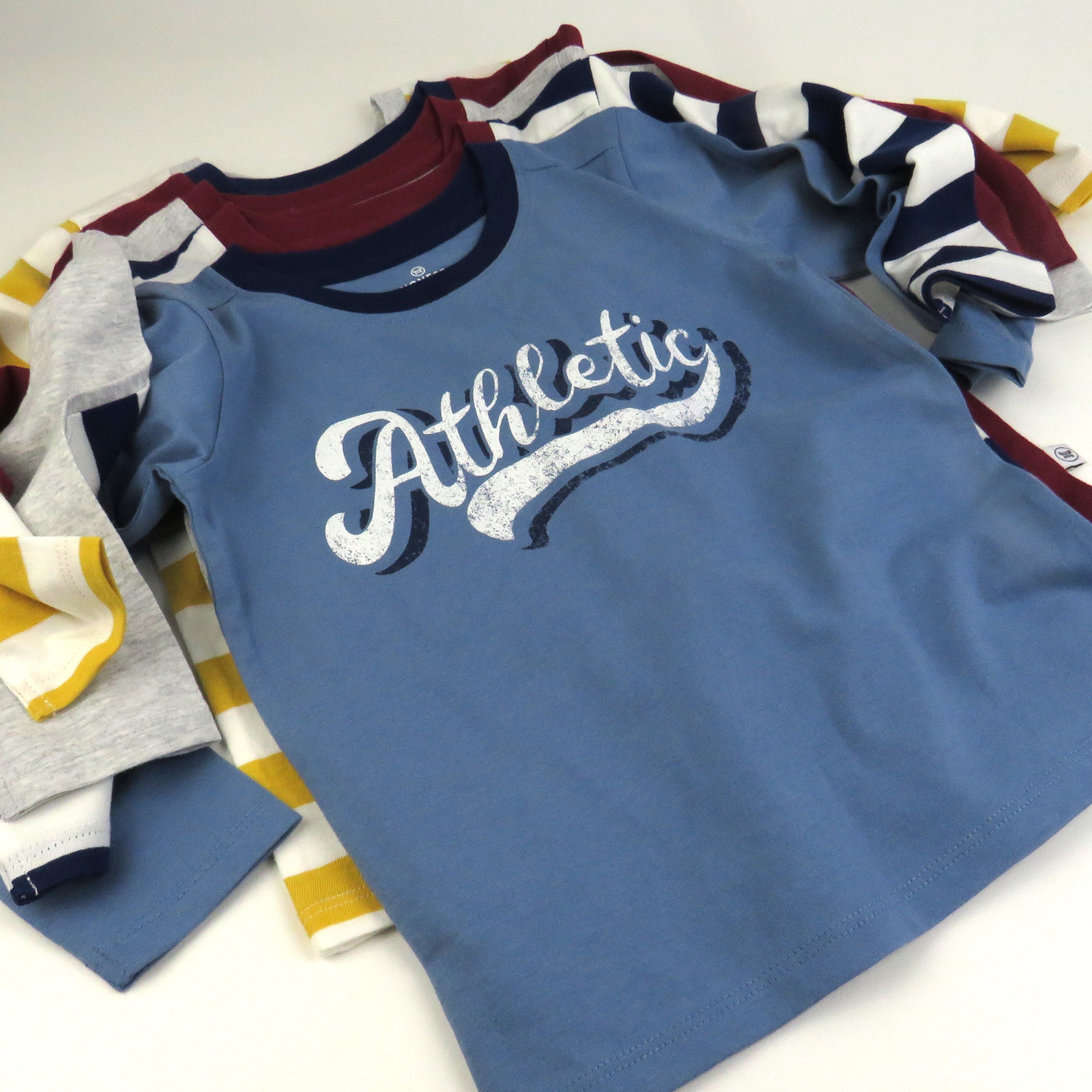 5-Pack Organic Cotton Long Sleeve T-Shirts