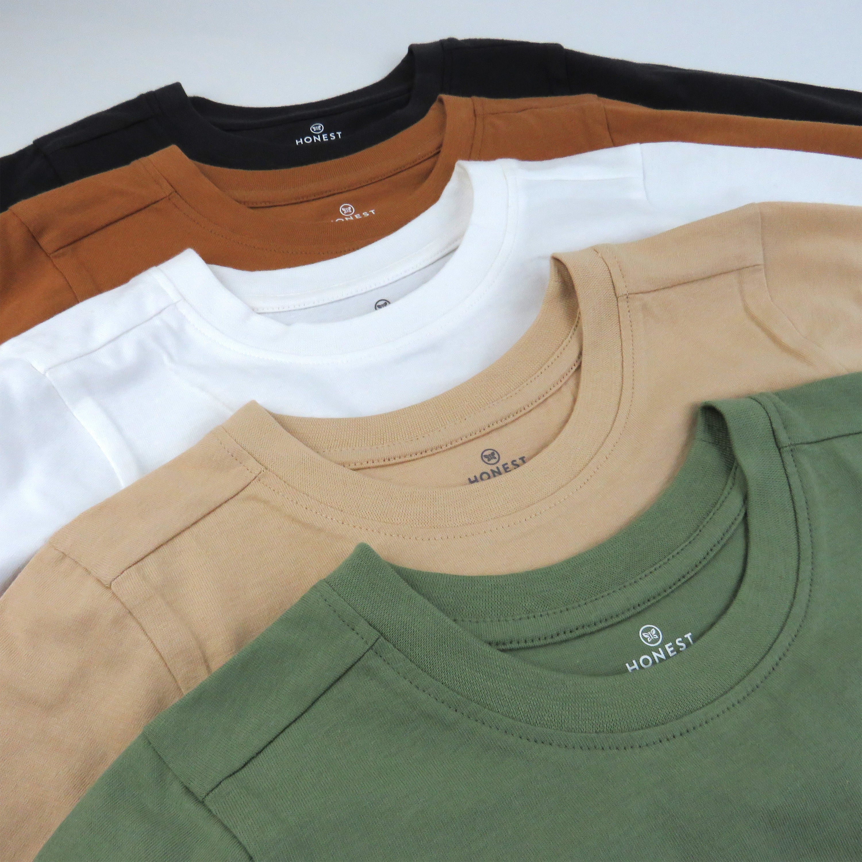 5-Pack Organic Cotton Long Sleeve T-Shirts
