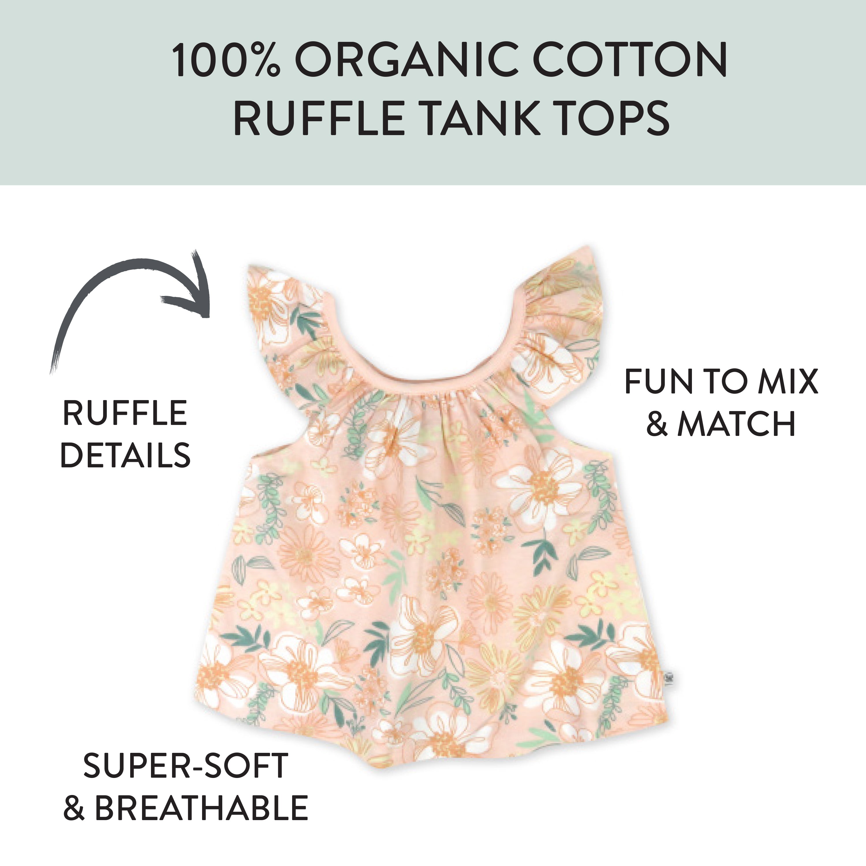 5-Pack Organic Cotton Girls' Short Sleeve T-Shirts