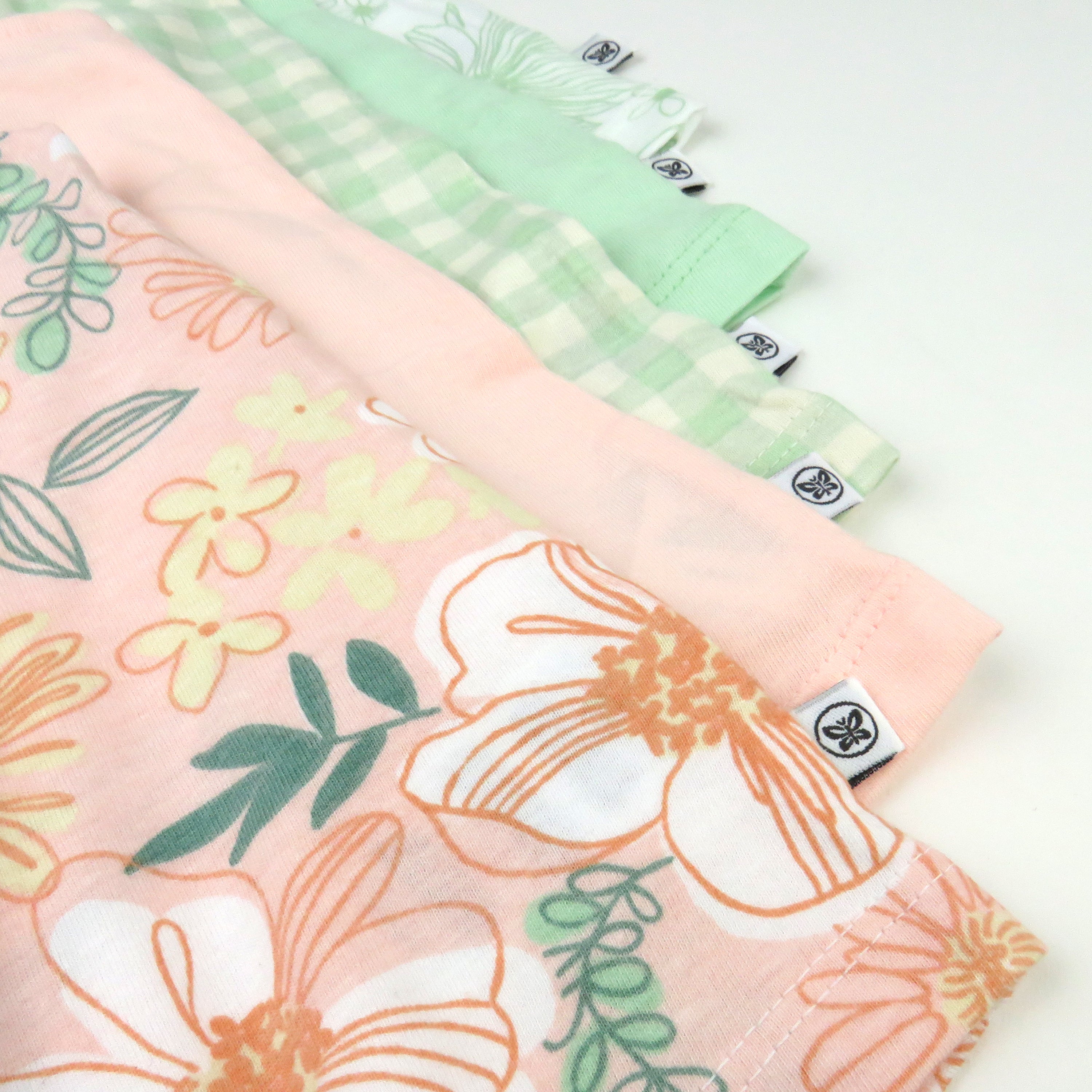 5-Pack Organic Cotton Girls' Short Sleeve T-Shirts