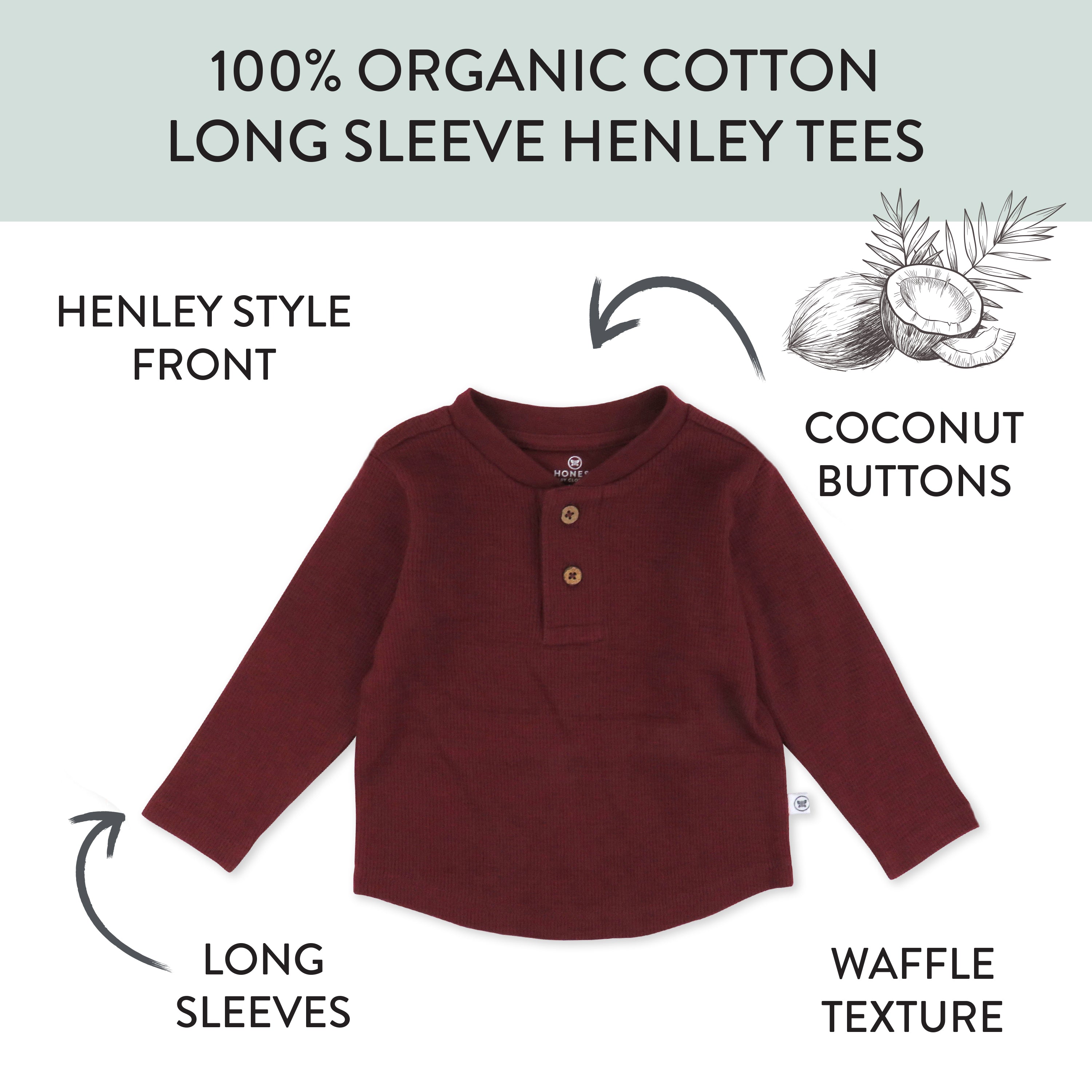 5-Pack Waffle Henley