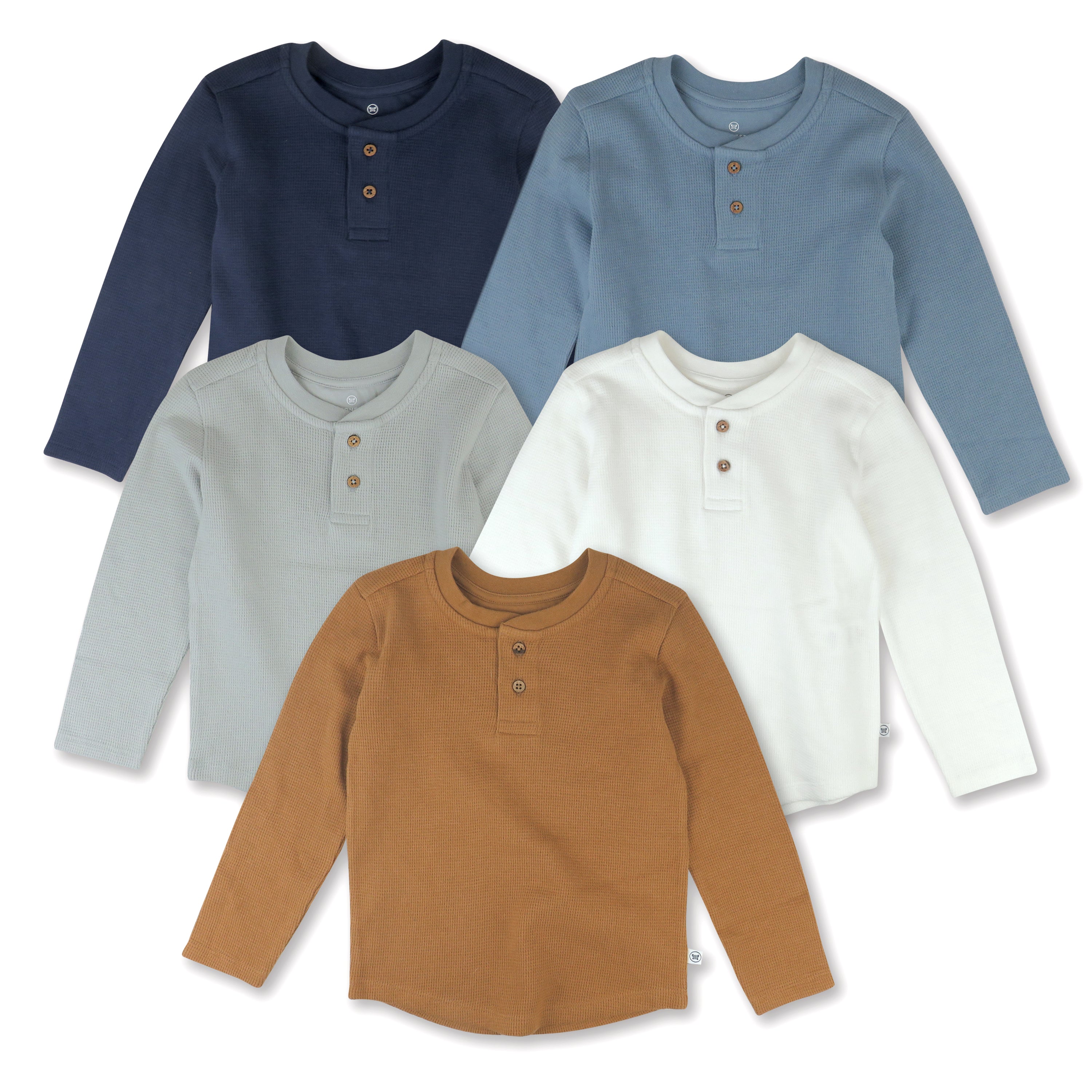 5-Pack Waffle Henley
