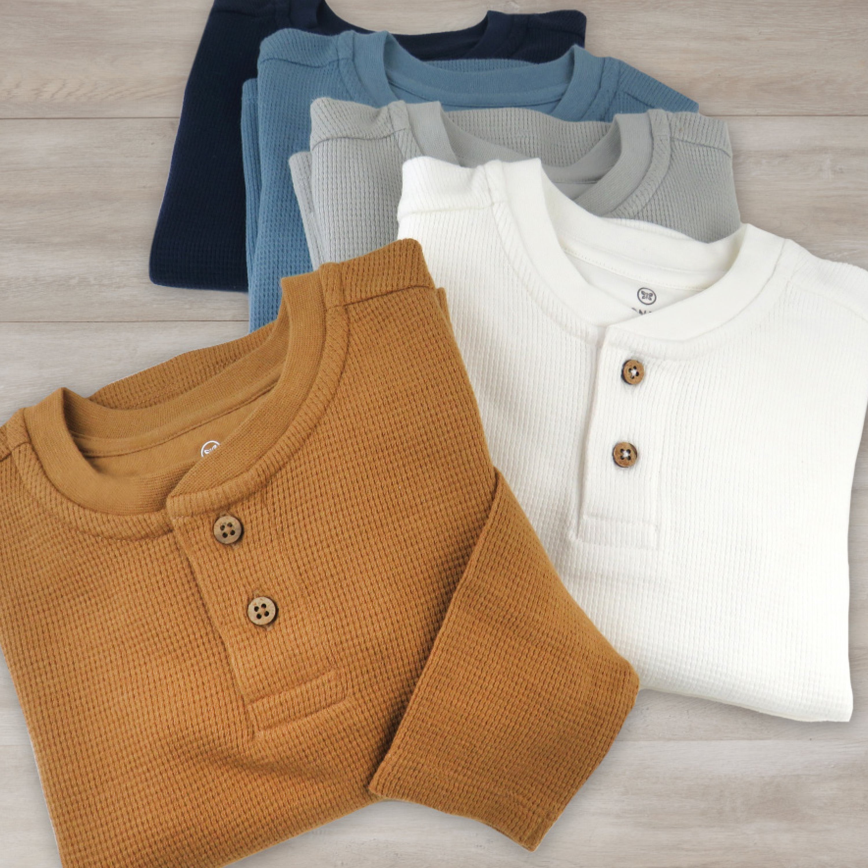 5-Pack Waffle Henley