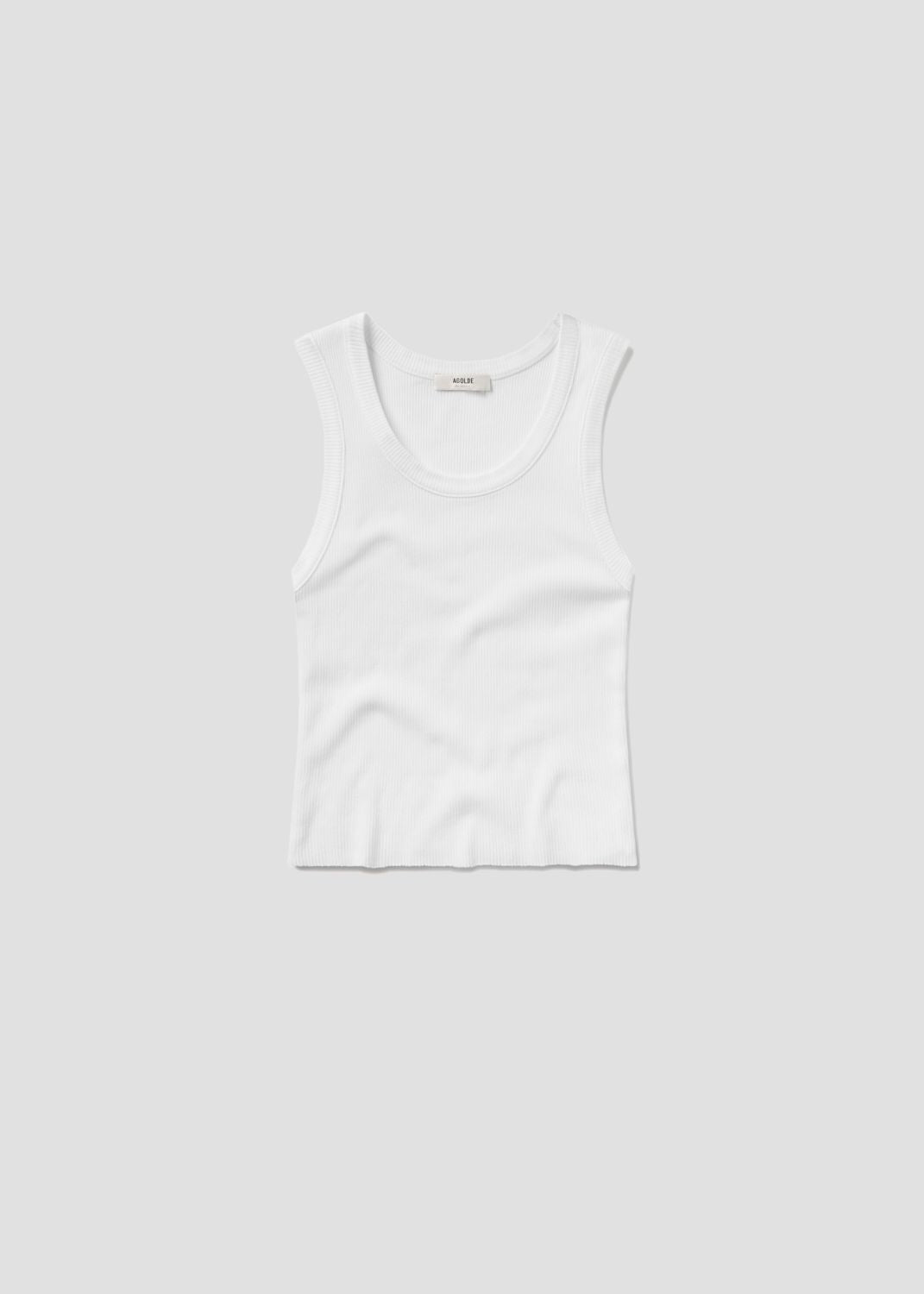 Shrunken Poppy Tank in White