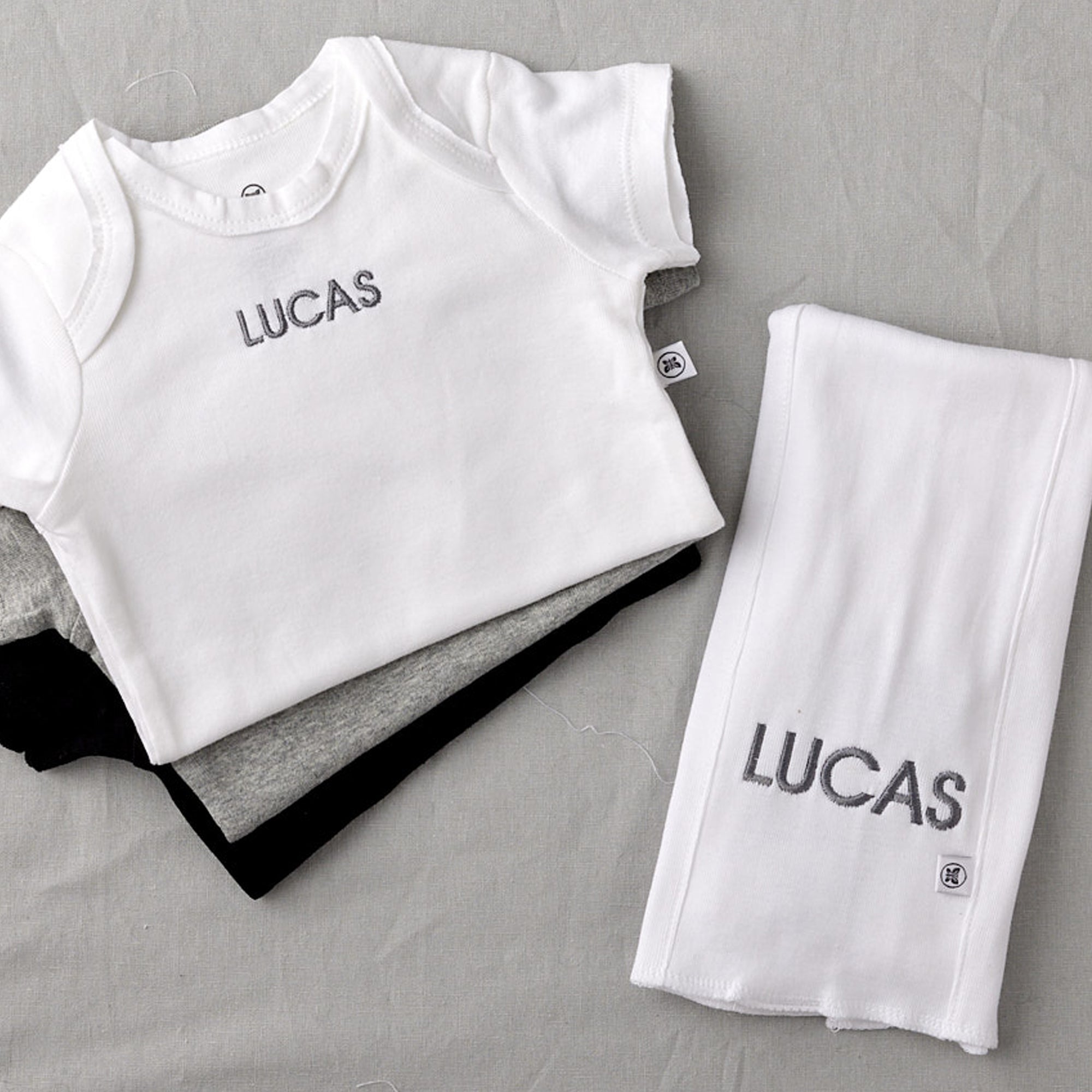 5-Pack Organic Cotton Knit Tri-fold Burp Cloths