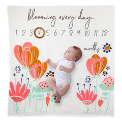 PICTURE-PERFECT Organic Cotton Muslin Milestone Blanket Gift Set