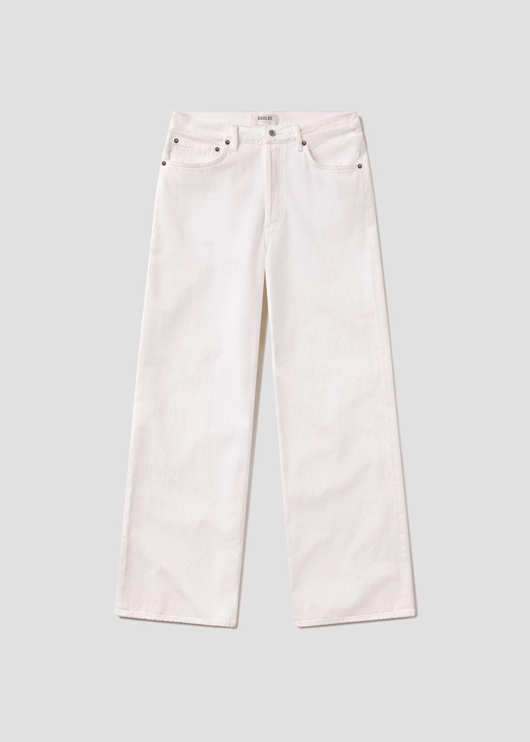 Dame High Rise Wide Leg No Cuff in Milkshake